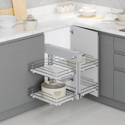 Starax S-3067-C Corner 450mm biely P-Ľ rohový kôš