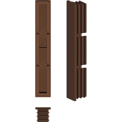 Krytka k hliníkové lamele 100x16mm Barva: Hnědá