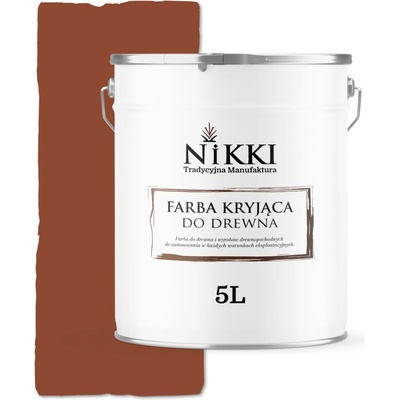 NIKKI Tradycyjna Manufaktura BARVA NA DŘEVO KRYCÍ NA DVEŘE RENOVACE BARVA CIHLOVÁ RAL8004 MATNÁ 5L UV – Hledejceny.cz