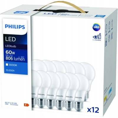 Philips CorePro LEDbulb ND 8-60W A60 E27 830 12ks