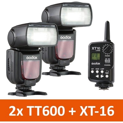 Godox TT600 2 ks + XT-16