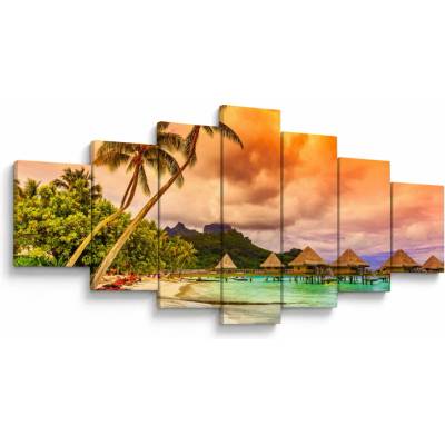 Obraz - Ostrov Bora Bora, sedemdielne 210x100 cm