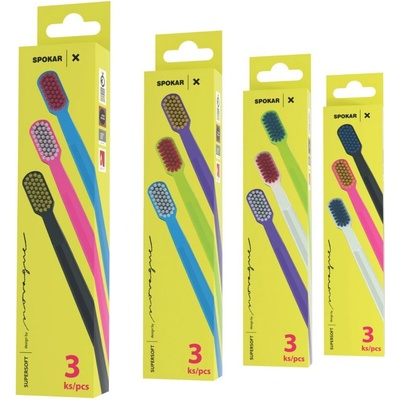 Spokar X Supersoft zubní kartáček 3 ks