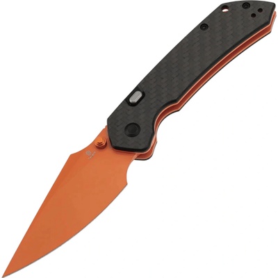 Tenable Knives Fenrir Orange Coated Nitro V, Twill Carbon Fiber B1034H5