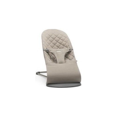 BabyBjörn lehátko Bouncer Bliss Cotton Woven Sand Grey, tmavě šedá konstrukce