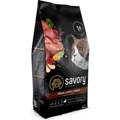 SAVORY ADULT CAT SENSITIVE LAMB&TURKEY 2 kg