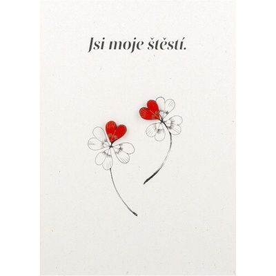 Přání Jsi moje štěstí a náušnice
