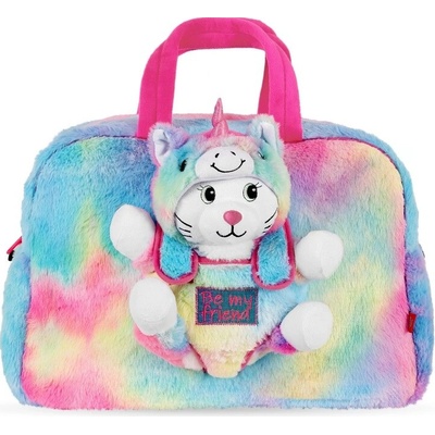 Detská športová taška s plyšákom Perletti Toys Kawaii Unicorn Cat, 13091
