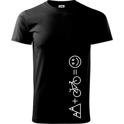Hory bicykel úsmev tričko čierna