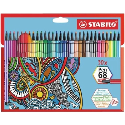 Stabilo Pen 68 30 rôznych farieb 6830-7