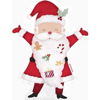 Oh Yeah! Vianočné papierové servítky Santa Claus 40x33 cm 20 ks