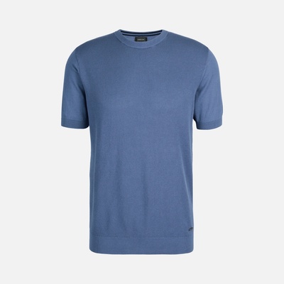 Geox Modré pánské polotričko Knit G012315 Modrá