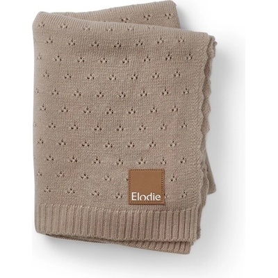 Elodie Details Pletená deka pre bábätko Pointelle Blanket Tender Taupe