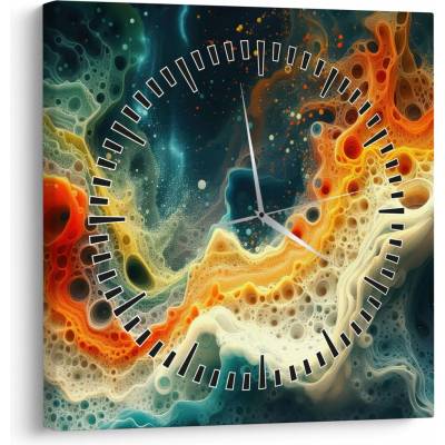 Obraz - Moderné abstrakcie (s hodinami), jednodielne 30x30 cm s hodinami