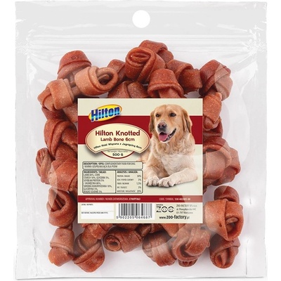 HILTON Knotted Lamb Bone 6 cm žvýkačka pro psy 500 g