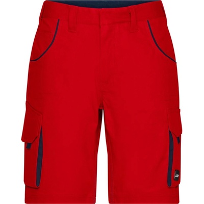 James & Nicholson kraťasy JN 872 Color červená/navy