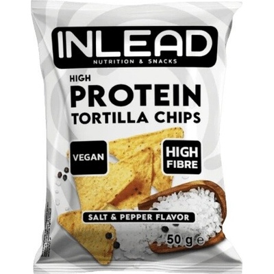Inlead Nutrition Protein Tortilla Chips sůl a pepř 50 g