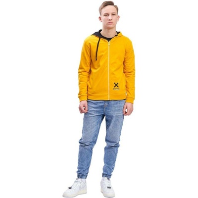 Winkiki Kids Wear chlapecká mikina s kapucí Superior žlutá