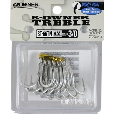 Owner Trojháčik Stinger Treble ST66 veľ.3 6 ks