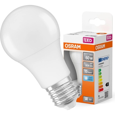 Osram LED žiarovka STAR CLA60 8,5 W E27 4000 K studená biela