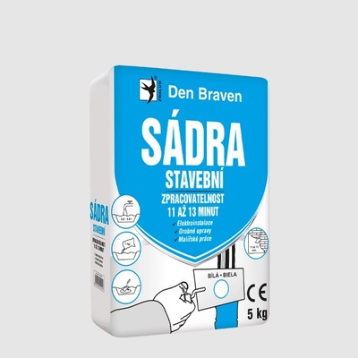 Den Braven - sádra stavební - bílá 5 kg