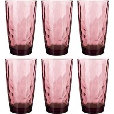 Bormiolli Sklenice DIAMOND fialová 6 x 470 ml