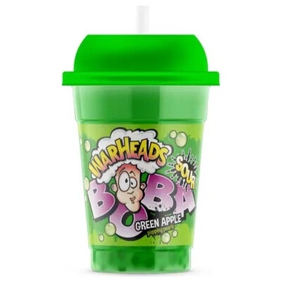Warheads nápoj s boba kuličkami s příchutí zeleného jablka 400 ml