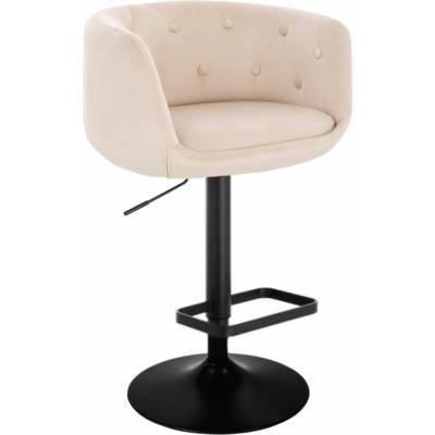 LuxuryForm Design Montana Velur na čiernom tanieri / krémová