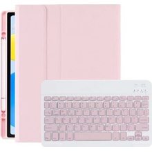 AppleKing pouzdro s klávesnicí a prostorem na Apple Pencil pro iPad 10,9" (2022) / 11" (2025) - světle růžové