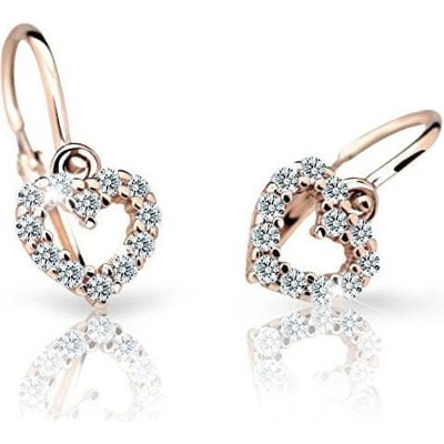 Cutie Jewellery detské náušnice z ružového zlata C2157-10-X-4 ružová