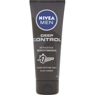 Nivea Men Deep Control pleťová maska s černým uhlím 75 ml