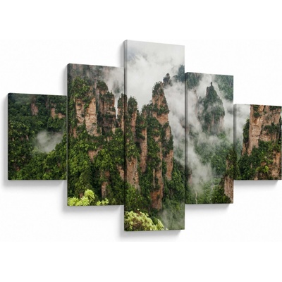 Obraz - Zhangjiajie National Park, Čína, pětidílný 125x70 cm