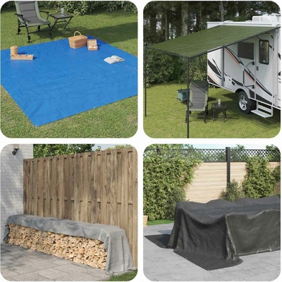 vidaXL Plachta 6 x 10 m 260 g/m² bílá HDPE 151604