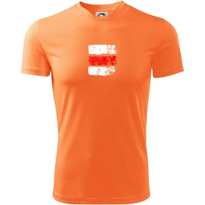 Turistická značka červená tričko neon mandarine