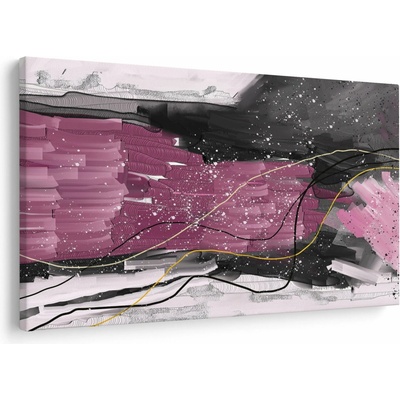 Obraz - Ružovo-čierna abstrakcia, jednodielne 120x80 cm