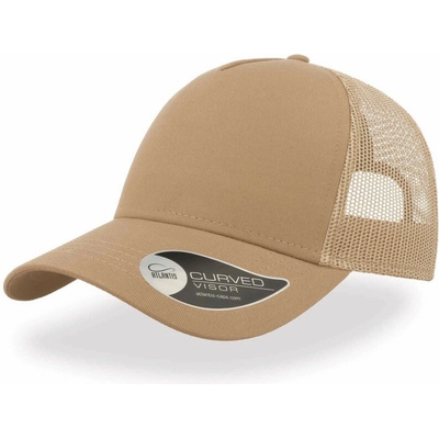 Atlantis Headwear Rapper Trucker 5 panelová COT338020z7599-khaki/stone Khaki/šedá stone
