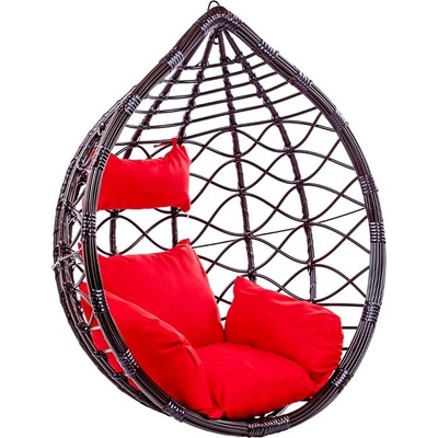 Velaco Závěsné houpací křeslo VEGAS bez podstavce hnědé/červené – Hledejceny.cz