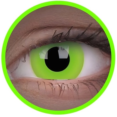 MaxVue Vision Crazy čočky UV Glow Green barevné svítící roční 2 čočky – Hledejceny.cz