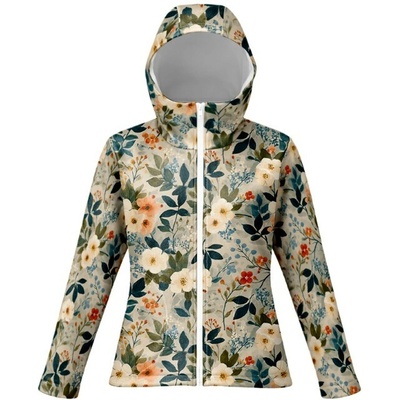 Takoy Panel se střihem 40 dámská softshell bunda SPORT barevné mini květiny Lasai - jarní softshell-NS-27565