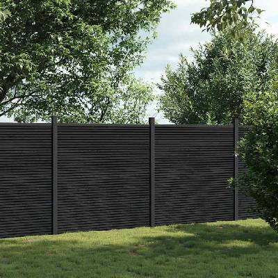 vidaXL Plotový dílec šedý 353 x 186 cm WPC