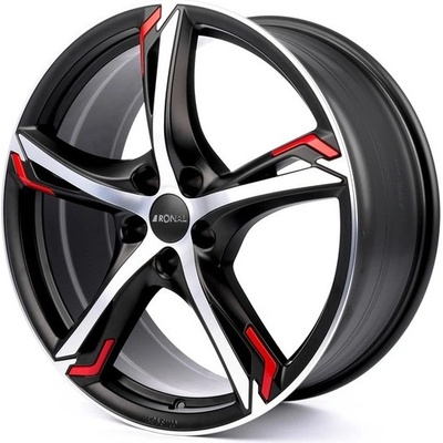 Ronal R62 7,5x17 5x100 ET42 black red polished
