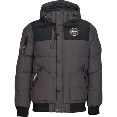Geographical Norway bunda pánska VOLVA zimná prešívaná s kapucňou tmavo šedá