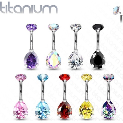 Šperky4U piercing do pupíku kapka titan TIT1091-Q