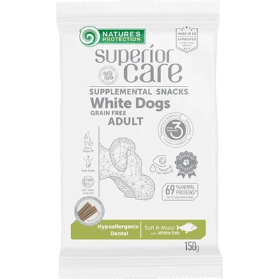 NATURE´S PROTECTION Dog Snack Superior Care White Hypoallergenic Dental White Fish 150 g