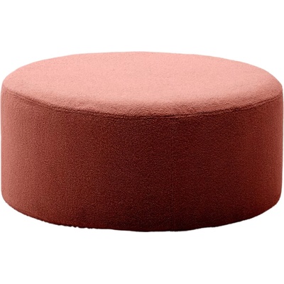 Kave Home Terakotově červený bouclé taburet Kaeli 90 cm