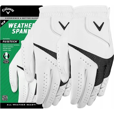 Callaway Weather Spann Mens Golf Glove 24 ML Ľavá biela