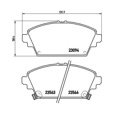 BREMBO Sada brzdových platničiek kotúčovej brzdy P28029