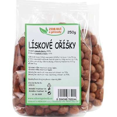 Zdraví z přírody Lískové oříšky 250 g