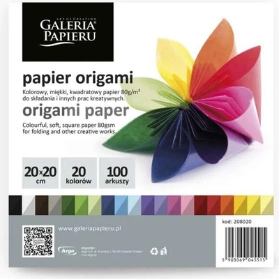 Galeria Papieru Papír na origami mix barev 100 ks 20 x 20 cm