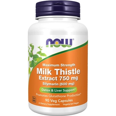 Now Foods Milk Thistle Extract 750 mg Silymarin 600 mg 90 kapsúl
